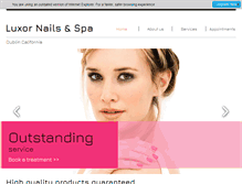 Tablet Screenshot of luxornailsalon.com